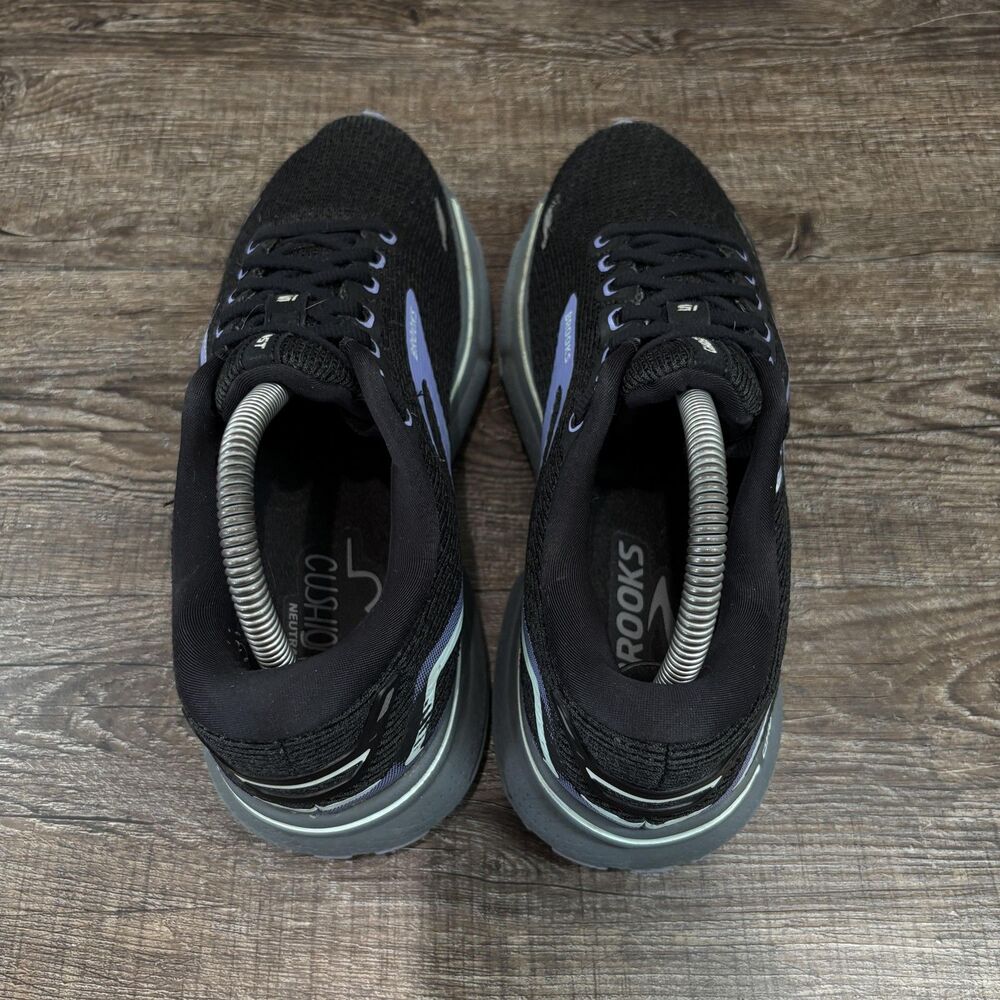 Brooks Ghost 15 Shoes Women's 9 Black Gray Mesh Running Cushioned Sneakers - Picture 6 of 8